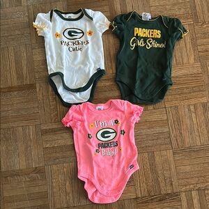 Packers Baby One Piece Set - Green, White, Pink